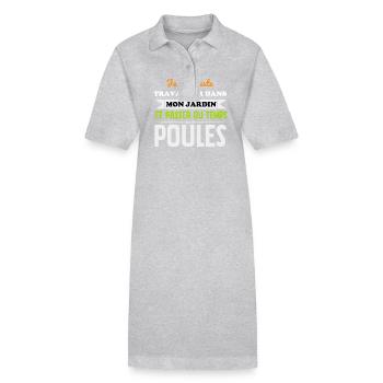 Je veux juste passer du temps avec mes poules - Robe polo bio PAIGER Stanley/Stella Femme - gris chiné - Devant