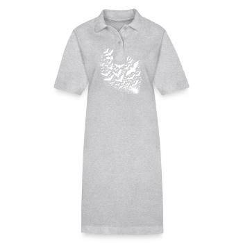 Chauves-souris volantes en tant que grand essaim - Robe polo bio PAIGER Stanley/Stella Femme - gris chiné - Devant