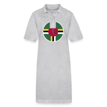 Dominica Dominicanische Flagge - Stanley/Stella Frauen Bio-Polokleid PAIGER - Grau meliert - Vorne