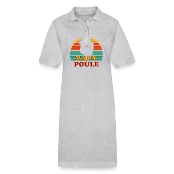 le véritable authentique papa poule - Robe polo bio PAIGER Stanley/Stella Femme - gris chiné - Devant