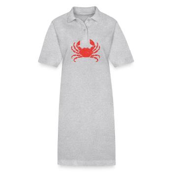 Crabe Crabe Crabe Crabe Crabe Crabe - Robe polo bio PAIGER Stanley/Stella Femme - gris chiné - Devant