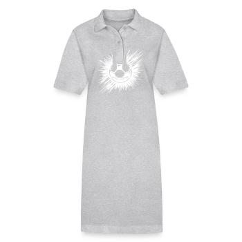 Logo Symbol fliegender Schuss Fußball Verein - Stanley/Stella Frauen Bio-Polokleid PAIGER - Grau meliert - Vorne