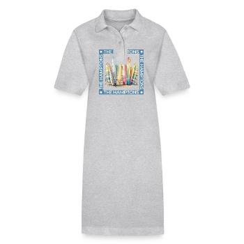 The Hamptons surfing - Stanley/Stella PAIGER Organic Women’s Polo Dress - heather grey - Front