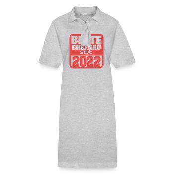 2022 - Robe polo bio PAIGER Stanley/Stella Femme - gris chiné - Devant