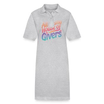 Altruisme Don désintéressé Donner d’école - Robe polo bio PAIGER Stanley/Stella Femme - gris chiné - Devant