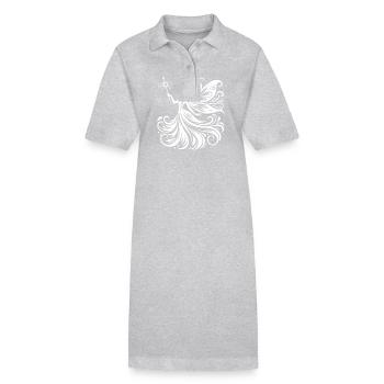 Fée mystique aux ailes détaillées - Robe polo bio PAIGER Stanley/Stella Femme - gris chiné - Devant