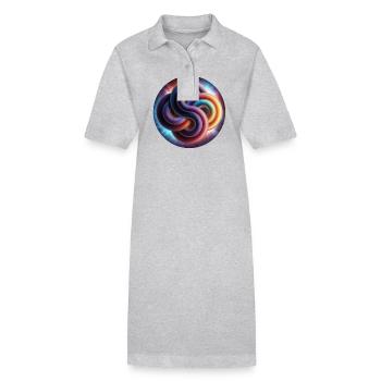 Crop Circle Roundway, UK, 13.09.2020 - Stanley/Stella PAIGER Organic Women’s Polo Dress - heather grey - Front
