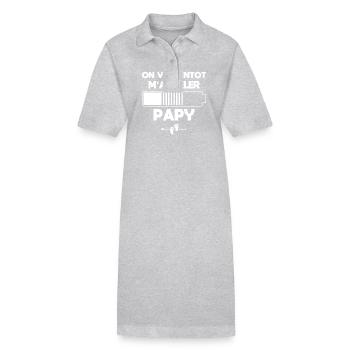 Bald werde ich Opa heißen - Stanley/Stella Frauen Bio-Polokleid PAIGER - Grau meliert - Vorne