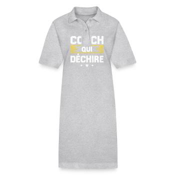 Coach Qui Déchire - Robe polo bio PAIGER Stanley/Stella Femme - gris chiné - Devant