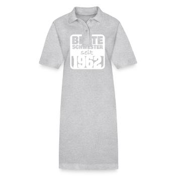 Family 1962 - Stanley/Stella PAIGER Organic Women’s Polo Dress - heather grey - Front