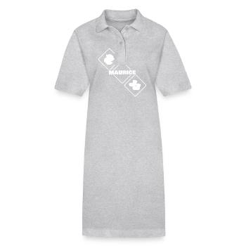 Geburt Maurice - Stanley/Stella Frauen Bio-Polokleid PAIGER - Grau meliert - Vorne