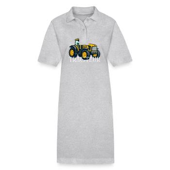 Tracteur / tracteur / tracteur - Robe polo bio PAIGER Stanley/Stella Femme - gris chiné - Devant