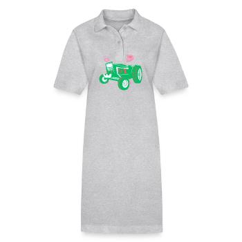 Tracteur / tracteur / tracteur - Robe polo bio PAIGER Stanley/Stella Femme - gris chiné - Devant