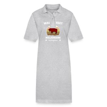 Der Millionär und Investor - Stanley/Stella Frauen Bio-Polokleid PAIGER - Grau meliert - Vorne