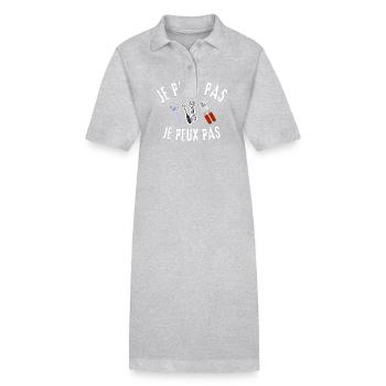 Ich kann nicht DIY - Stanley/Stella Frauen Bio-Polokleid PAIGER - Grau meliert - Vorne