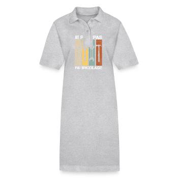 Ich kann nicht DIY - Stanley/Stella Frauen Bio-Polokleid PAIGER - Grau meliert - Vorne