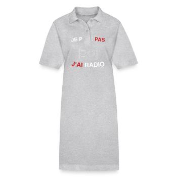 Host Ich kann kein Radio haben - Stanley/Stella Frauen Bio-Polokleid PAIGER - Grau meliert - Vorne