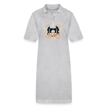 Ramadan Geschenk Eid Mubarak Islam Allah Muslim - Stanley/Stella Frauen Bio-Polokleid PAIGER - Grau meliert - Vorne