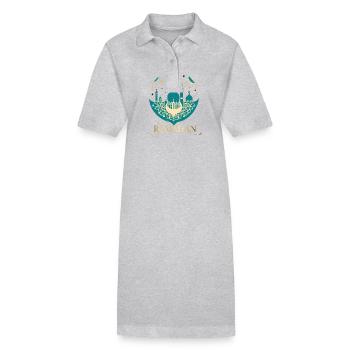 Ramadan Geschenk Eid Mubarak Islam Allah Muslim - Stanley/Stella Frauen Bio-Polokleid PAIGER - Grau meliert - Vorne