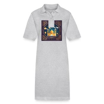 Ramadan Geschenk Eid Mubarak Islam Allah Muslim - Stanley/Stella Frauen Bio-Polokleid PAIGER - Grau meliert - Vorne