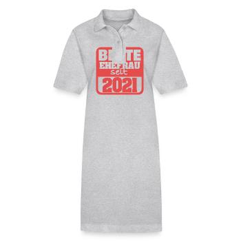 Marriage 2021 - Stanley/Stella PAIGER Organic Women’s Polo Dress - heather grey - Front