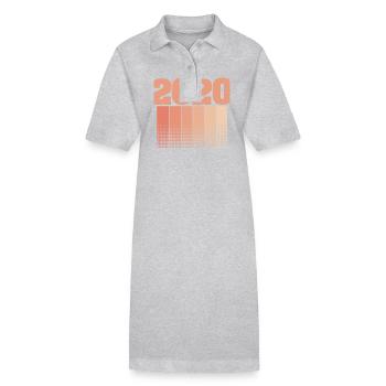 Geboren 2020 - Stanley/Stella Frauen Bio-Polokleid PAIGER - Grau meliert - Vorne