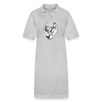 Violon - Robe polo bio PAIGER Stanley/Stella Femme - gris chiné - Devant