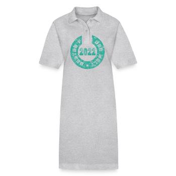 Papa 2022 - Stanley/Stella Frauen Bio-Polokleid PAIGER - Grau meliert - Vorne