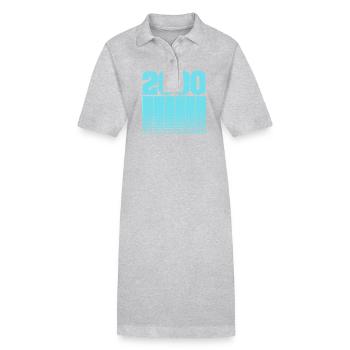 2000 - Robe polo bio PAIGER Stanley/Stella Femme - gris chiné - Devant