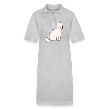 Chat animaux de compagnie - Robe polo bio PAIGER Stanley/Stella Femme - gris chiné - Devant