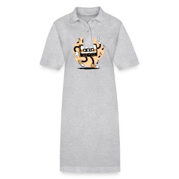 Dancing Cassette Tape (Vintage Style) - Robe polo bio PAIGER Stanley/Stella Femme - gris chiné - Devant