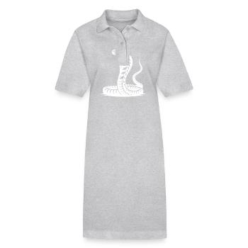 Cobra serpent cou bouclier menaçant posture conception - Robe polo bio PAIGER Stanley/Stella Femme - gris chiné - Devant
