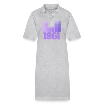 Geboren 1961 - Stanley/Stella Frauen Bio-Polokleid PAIGER - Grau meliert - Vorne