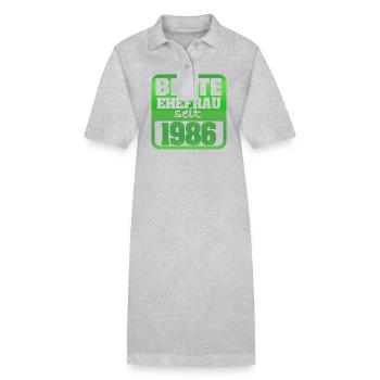 Épouse 1986 - Robe polo bio PAIGER Stanley/Stella Femme - gris chiné - Devant