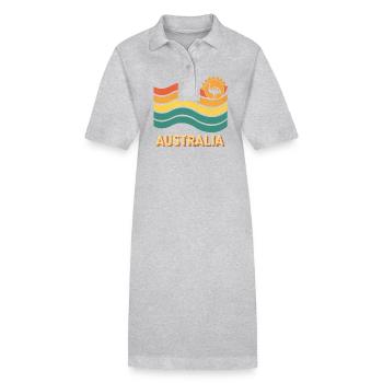Australien - Stanley/Stella Frauen Bio-Polokleid PAIGER - Grau meliert - Vorne