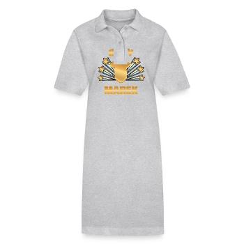 Birth of Marek - Stanley/Stella PAIGER Organic Women’s Polo Dress - heather grey - Front