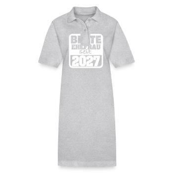 Amoureux 2027 - Robe polo bio PAIGER Stanley/Stella Femme - gris chiné - Devant
