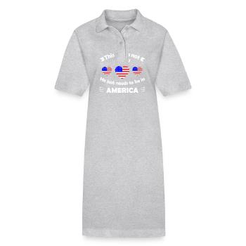 Die Heimat in Amerika - Stanley/Stella Frauen Bio-Polokleid PAIGER - Grau meliert - Vorne