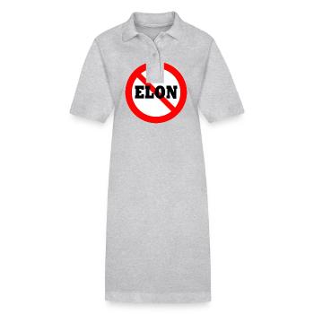 Anti Elon Round NO Bumper - Stanley/Stella Frauen Bio-Polokleid PAIGER - Grau meliert - Vorne