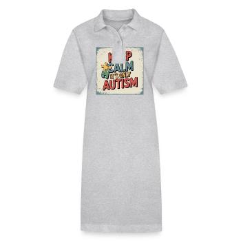Autisme - Robe polo bio PAIGER Stanley/Stella Femme - gris chiné - Devant