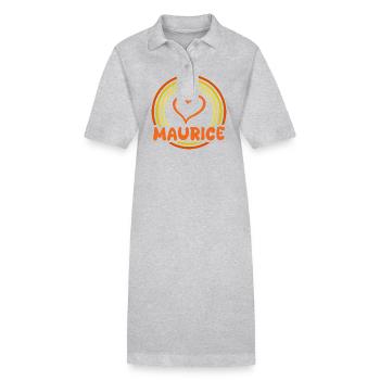 Nom Maurice - Robe polo bio PAIGER Stanley/Stella Femme - gris chiné - Devant