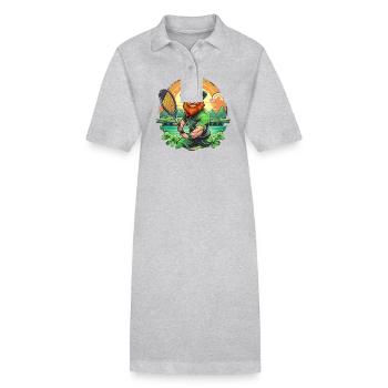Saint-Patrick Shamrock Tennis - Robe polo bio PAIGER Stanley/Stella Femme - gris chiné - Devant