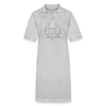 Œuvre 2017 - Robe polo bio PAIGER Stanley/Stella Femme - gris chiné - Devant