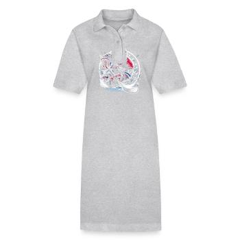 Hockey sur glace - Robe polo bio PAIGER Stanley/Stella Femme - gris chiné - Devant