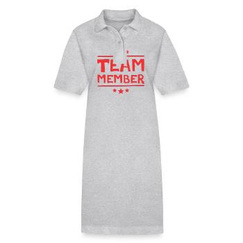 Team Mitglied - Stanley/Stella Frauen Bio-Polokleid PAIGER - Grau meliert - Vorne