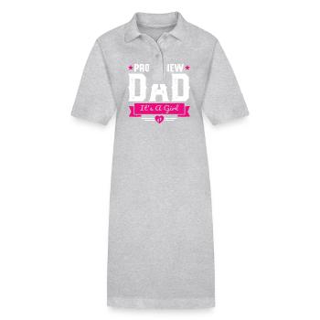 Funny Proud New Dad Father's Day It's A Girl - Stanley/Stella Frauen Bio-Polokleid PAIGER - Grau meliert - Vorne