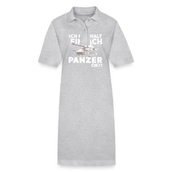 Panzer Kampfpanzer Panzerkampfwagen Panzerfahrer - Stanley/Stella Frauen Bio-Polokleid PAIGER - Grau meliert - Vorne