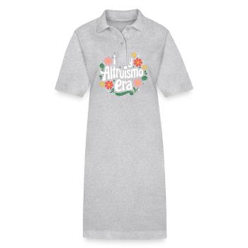 Altruisme Don désintéressé Donner d’école - Robe polo bio PAIGER Stanley/Stella Femme - gris chiné - Devant