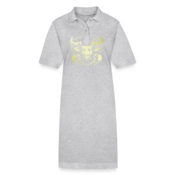 Bull Bull Boxer - Stanley/Stella PAIGER Organic Women’s Polo Dress - heather grey - Front