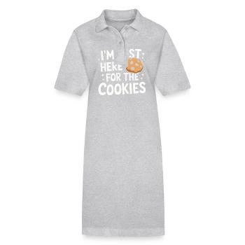Cookies Cookie Keks Kekse Schokolade - Stanley/Stella Frauen Bio-Polokleid PAIGER - Grau meliert - Vorne